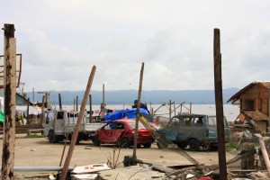 The cars, which had been parked in the hall during the storm are parked outside. It is rather unlikely that they will ever function again