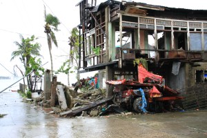 Although the streets and a lot of the rubble has been cleared, the destructive force of Yolanda can still be witnessed all over Basey