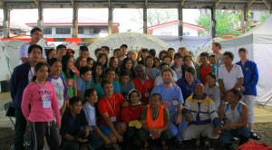The ICRC hospital team with international delegates and local staff.